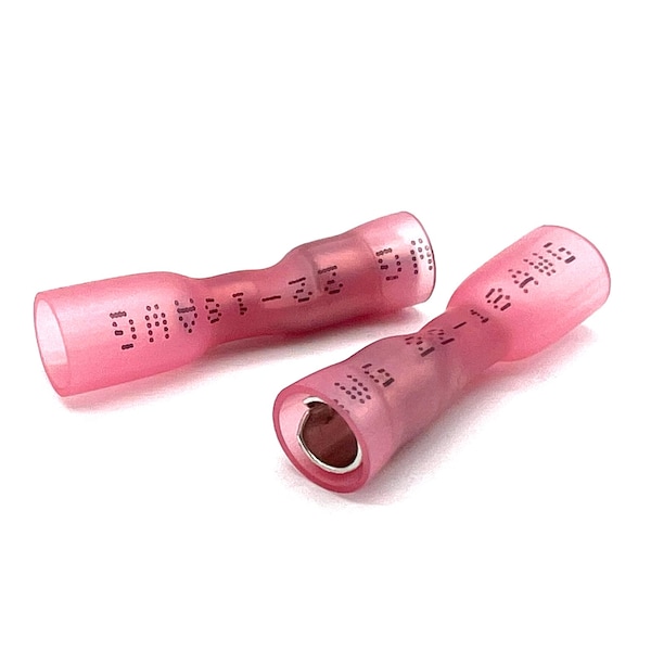 Boltsandnuts.Com Butt Splice Wire Connector, 18 AWG Max, Red, 600 V, 50 PK EL-2218-FBULLET-HSR-50 - main